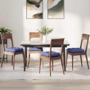 vidaXL Sittkuddar 4 pcs Jeansblå 40 x 40 x 12 cm tyg