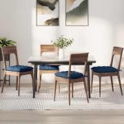 vidaXL Sittkuddar 4 pcs Blå 40 x 40 x 6 cm tyg