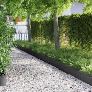 vidaXL Gräskanter 30 pcs Svart 103 x 0,05 x 22 cm Stål