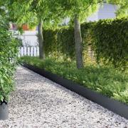 vidaXL Gräskanter 20 pcs Antracit 103 x 0,05 x 22 cm Stål