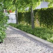 vidaXL Gräskanter 10 pcs Silver 103 x 0,05 x 22 cm Rostfritt stål