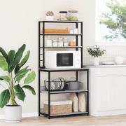 vidaXL Köks hylla Grå Sonoma 80 x 40 x 168 cm Konstruerat trä