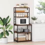 vidaXL Köks hylla Gammalt trä 80 x 40 x 168 cm Konstruerat trä