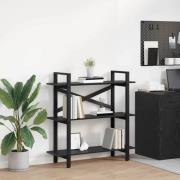 vidaXL Hyllsystem Svart Ek 100 x 33,5 x 102 cm Konstruerat trä