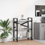 vidaXL Hyllsystem Grå Sonoma 100 x 33,5 x 102 cm Konstruerat trä