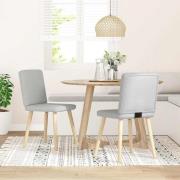 vidaXL Matstolar 2 st molngrått tyg