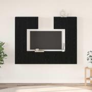 vidaXL TV-bänkset Väggmonterad 6 pcs Svart Ek Konstruerat trä