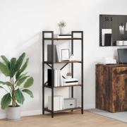 vidaXL Hyllsystem Rökt ek 56 x 34 x 133,5 cm Konstruerat trä