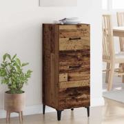 vidaXL Sideboard Gammalt trä 34,5 x 34 x 90 cm Konstruerat trä