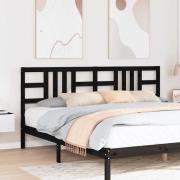 vidaXL Sänggavel svart 206x4x100 cm massiv furu