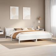 vidaXL Sängram utan madrass vit 180x200 cm massiv furu