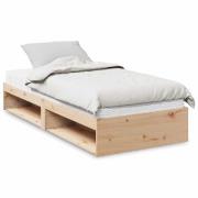 vidaXL Dagbädd med madrass 80x200 cm massiv furu