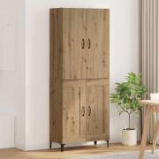 vidaXL Skåp Artisan Ek 69,5 x 34 x 180 cm Konstruerat trä