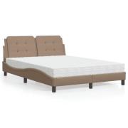 vidaXL Bed Frame without Mattress "Zadar" Black and White 137x190 cm F...
