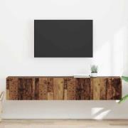 vidaXL TV Vägghylla Väggmonterad 2 pcs Gammalt trä 78,5 x 31 x 29,5 cm