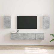vidaXL TV Vägghylla 2 pcs Betong 30 x 31 x 60 cm Konstruerat trä
