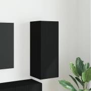 vidaXL TV Vägghylla Väggmonterad Svart 30 x 31 x 80 cm Konstruerat trä