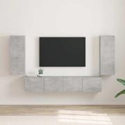 vidaXL TV Vägghylla 2 pcs Betong 30 x 31 x 80 cm Konstruerat trä