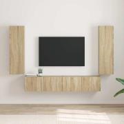 vidaXL TV Vägghylla 2 pcs Sonoma 30 x 31 x 100 cm Konstruerat trä
