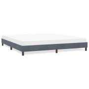 vidaXL Sängram utan madrass mörkgrå 180x210 cm sammet