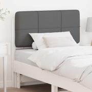 vidaXL Klädd sänggavel Vit och ljusgrå 100 cm Massiv furu