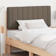 vidaXL Klädd sänggavel Brun och Taupe 100 cm Massiv furu