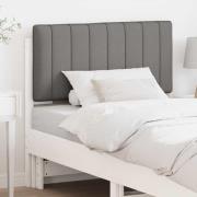 vidaXL Klädd sänggavel Vit och ljusgrå 90 cm Massiv furu