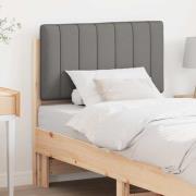 vidaXL Klädd sänggavel Brun och ljusgrå 75 cm Massiv furu