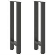vidaXL Konsolbordsben antracit 2 st 38x(72-73) cm stål
