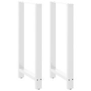 vidaXL Barbordsben vita 2 st 60x(110-111) cm stål