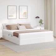 vidaXL Förvaringssäng med madrass Vit 180 x 200 cm Konstläder