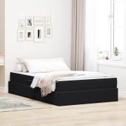 vidaXL Förvaringssäng med madrass Svart 120 x 190 cm Sammet