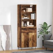 vidaXL Skåp med låda 2 pcs Gammalt trä Konstruerat trä