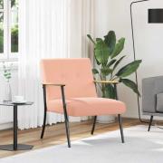 vidaXL fåtölj Rosa 59 x 75 x 78 cm Krälsig Ull-liknande Tyg