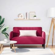 vidaXL Loveseat soffa vinröd 109 cm sammet