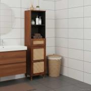 vidaXL Sideboard med låda Brun 38 x 33,5 x 160 cm Massivt mangoträ