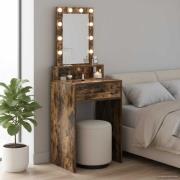 vidaXL Smyckebord med låda Brun 50 x 41 x 140 cm Konstruerat trä