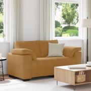 vidaXL Loveseat soffa brun 120 cm sammet