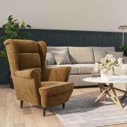 vidaXL Fåtölj brun sammet