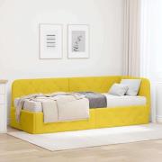 vidaXL Hörn Sängram Gul 80 x 200 cm Sammet