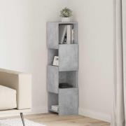 vidaXL Hörnskåp Betonggrå 25,5x25x102cm Konstruerat trä