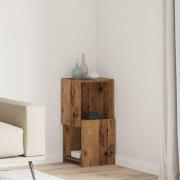 vidaXL Hörnskåp Gammalt trä 30,5x30x65cm Konstruerat trä