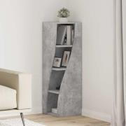 vidaXL Hörnskåp Betonggrå 32x32x102cm Konstruerat trä