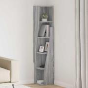 vidaXL Hörnskåp Grå Sonoma 27,5x27x140cm Konstruerat trä