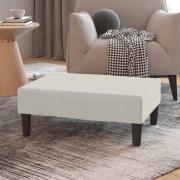 vidaXL Fotpall gräddvit 78x56x32 cm sammet