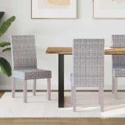 vidaXL Matstol 2 pcs Vit tvätt 45 x 54 x 93 cm Massivt mahognyträ