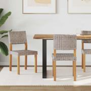 vidaXL Matstol 2 pcs Kubu grå 46 x 55 x 84 cm Kubu Rattan