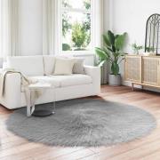 vidaXL Fusk Skinnmatta Tafalla Grå Ø 160 cm Polyester