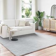 vidaXL Halkfri imitationskaninpälsmatta Olite Grå 240 x 240 cm