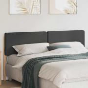 vidaXL Klädd sänggavel Brun och Mörkgrå 180 cm Massiv furu